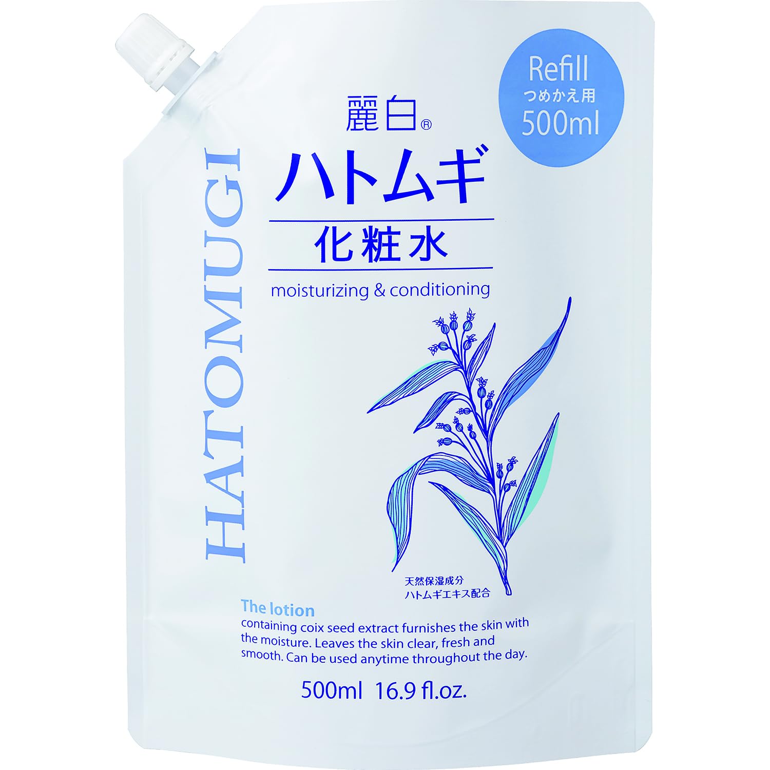 Amazon.co.jp: Reihaku Pigeon Barley Lotion Refill, 16.9 fl oz (500